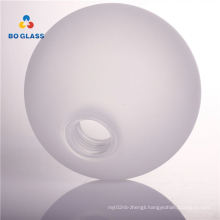 Handmade Frosted Borosilicate Globe Glass Lamp Shade 80mm Sandblast White Ball Glass Lampshades with Inner Thread
